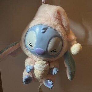Miniso  stich must eat even when tired keychain push milk tea desire